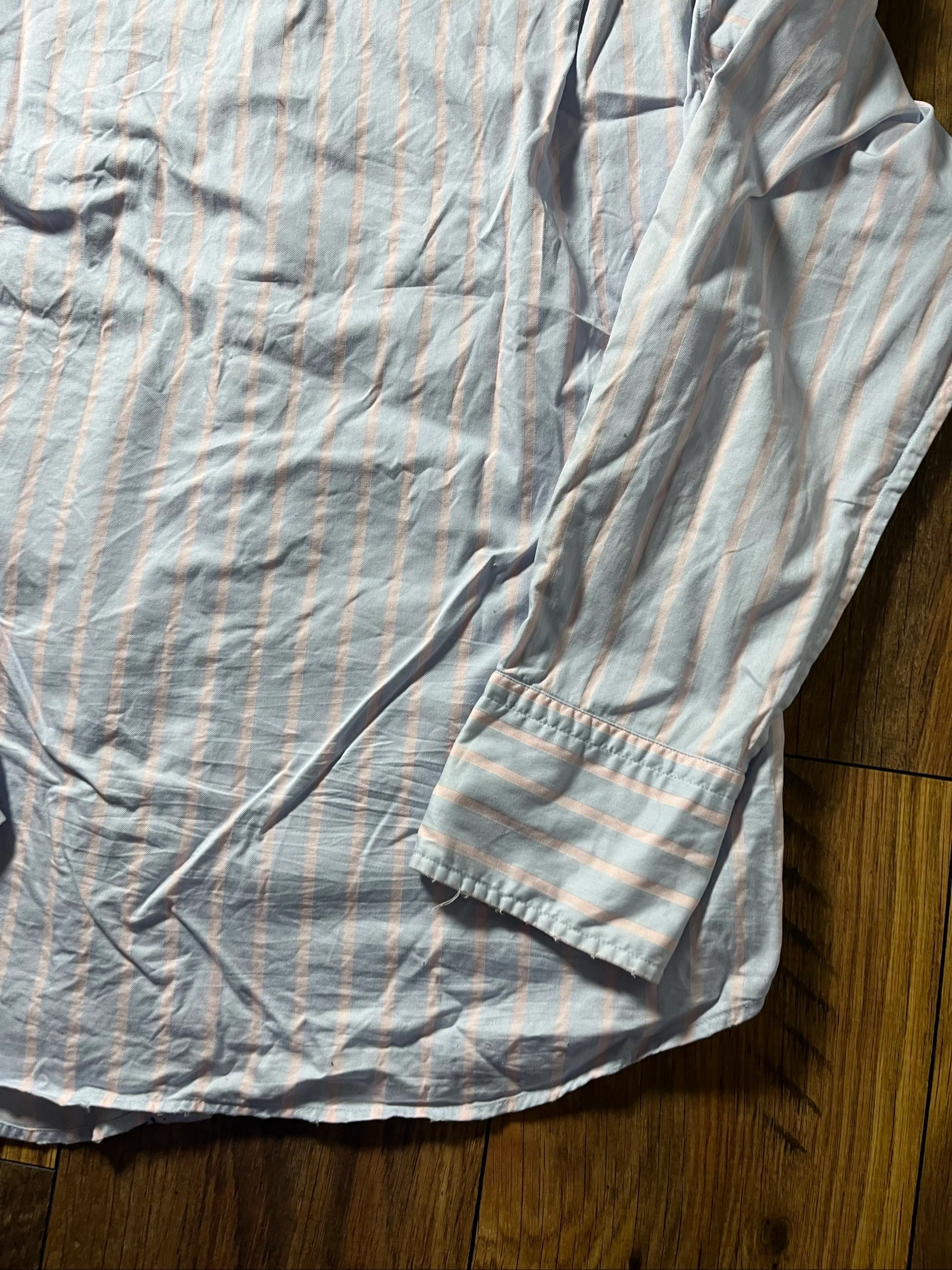 Camisa de algodão fino com corte slim mangas longas - Hugo Boss - tamanho L - bom estado – photo 15